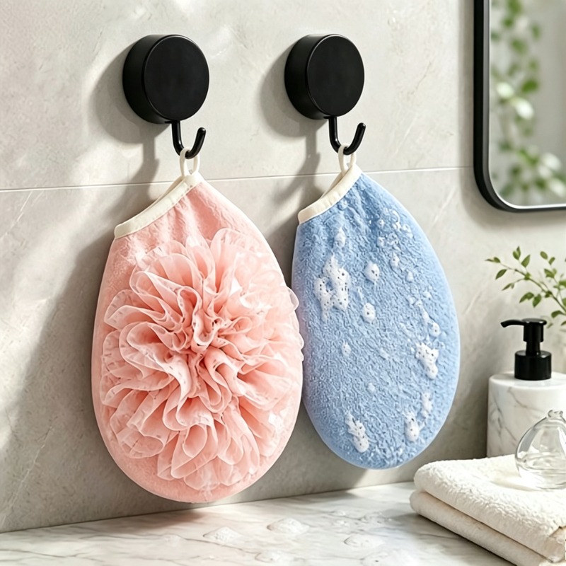 2pcs Bath Scrub Care Set with Bath Flower and Hook